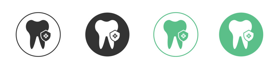 Dental insurance icon vector pictogram for ui ux interface elements
