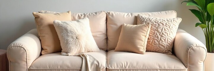 Luxurious Plush Cushion Soft Neutral Home Decor for Cozy Living Spaces