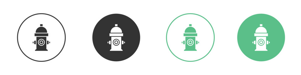 Fire hydrant icon vector pictogram for ui ux interface elements