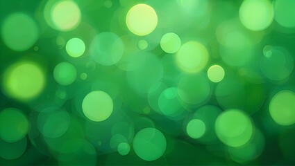 An illustration consisting of multiple green circular bokeh light effects arranged across the entire frame 