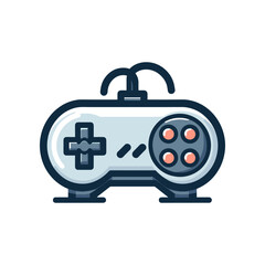 Retro gaming controller illustration with a minimalist design, suitable for digital art projects