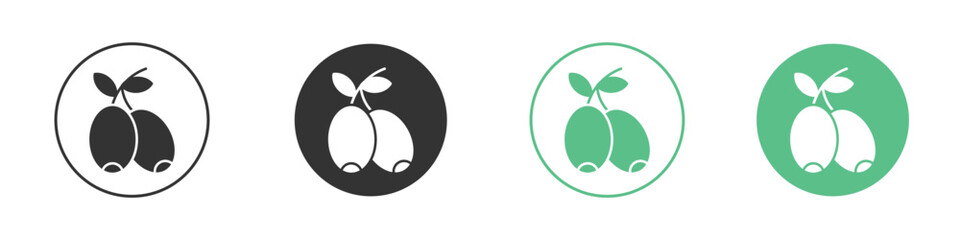 Jujube icon vector pictogram for ui ux interface elements