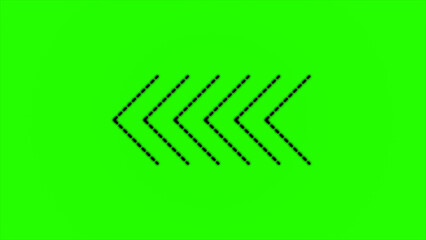 Neon glowing left arrow illustration on a dark background.