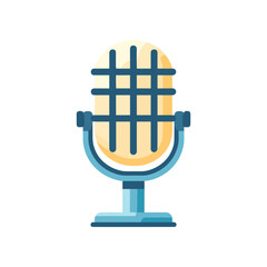 Vintage-style microphone on a plain background, ideal for music and podcasting themes