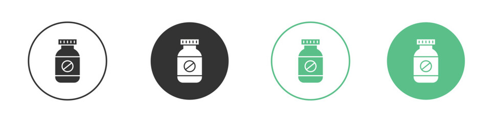 Medicine bottle icon vector pictogram for ui ux interface elements
