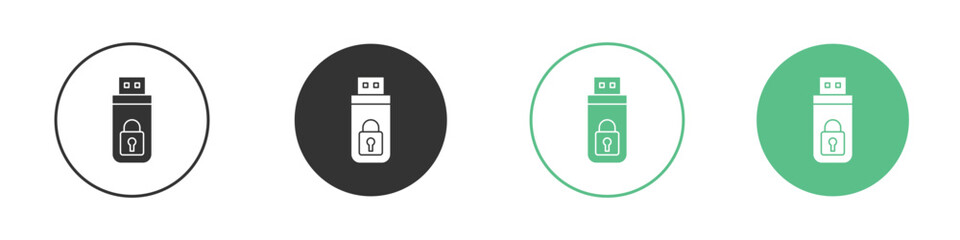 Pendrive security icon vector pictogram for ui ux interface elements
