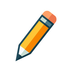 Colorful pencil on a white background, showcasing creativity and artistic expression