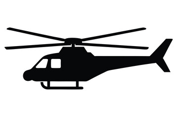 Black Silhouette Helicopter Icon