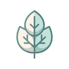 Stylized illustration of overlapping leaves in soft colors, symbolizing nature and growth