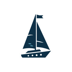 Elegant sailboat navigating calm waters under a clear blue sky, surrounded by serene scenery