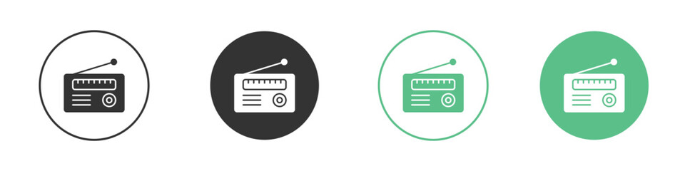 Radio icon vector pictogram for ui ux interface elements