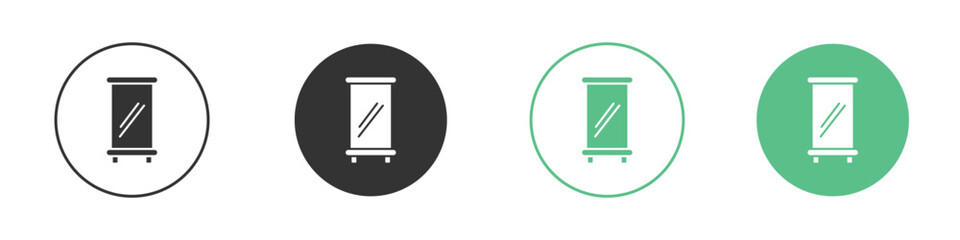 Roll up banners icon vector pictogram for ui ux interface elements