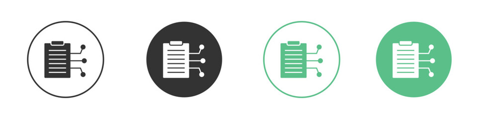 Smart contract icon vector pictogram for ui ux interface elements