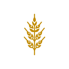 Golden wheat illustration representing agriculture, growth, and harvest in a minimalist style
