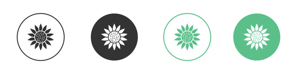 Sunflower icon vector pictogram for ui ux interface elements