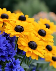 perennial flowers in the garden, closeup