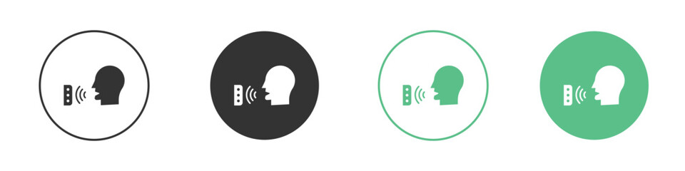 Voice control icon vector pictogram for ui ux interface elements