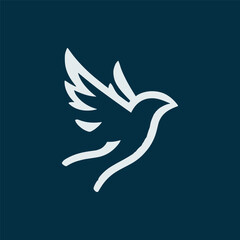 Abstract illustration of a bird in flight against a dark background, symbolizing freedom