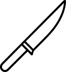 Knife line art icon on white background	
