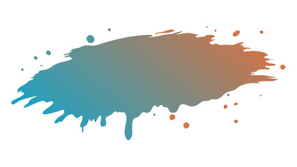 Obraz premium Gradient color splatter design element isolated on white background with transparency