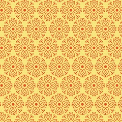Seamless Geometric Floral Pattern | Vintage Vector Background Design