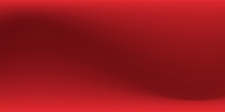 Abstract red gradient background, light and shadow on the backdrop with dimensions, hot tone wall with intense color, horizontal wallpaper.