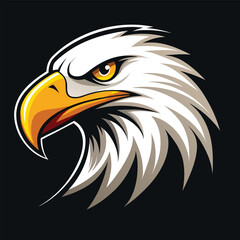 Bald Eagle Head Vector Art - Majestic Bird of Prey Illustration