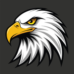 Bald Eagle Head Vector Art - Majestic Bird of Prey Illustration