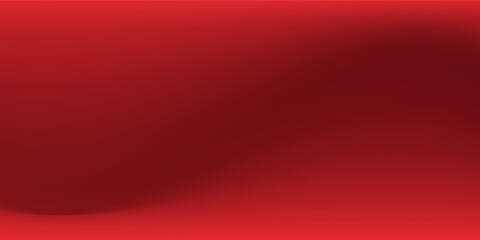 Abstract red gradient background, light and shadow on the backdrop with dimensions, hot tone wall with intense color, horizontal wallpaper.