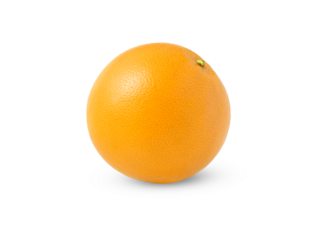 Whole orange fruit isolated on transparent background