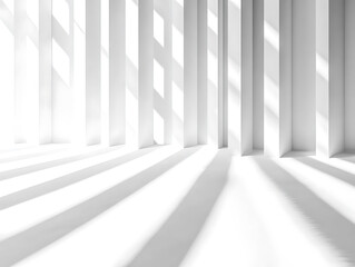 Obraz premium Abstract architectural interior with dramatic light and shadow patterns