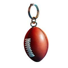 Fototapeta premium American football keychain charm isolated on transparent background