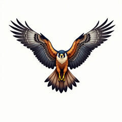 Fototapeta premium A dynamic falcon in flight