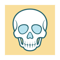 Fototapeta premium Human skull outline