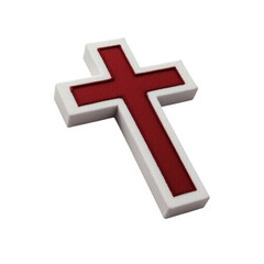 Obraz premium Three Dimensional Red and White Cross Image red