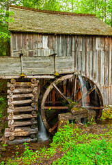 Cades Cove in the Great Smoky Mountains National Park.,, a scenic valley surrounded on all sides by...
