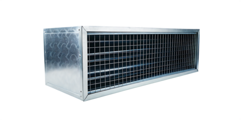 Metal ventilation grille isolated on a white background png ai generated