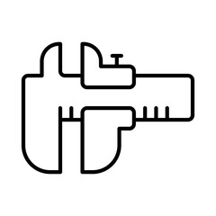 Obraz premium Pipe Clamp Wrench Icon Vector. Pipe Clamp Tool Logo