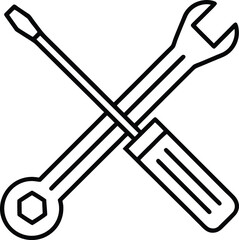 wrench and screwdriver