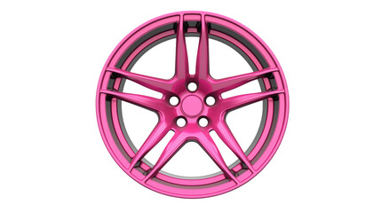 pink wheel rim isolated on  white background , transparent png 