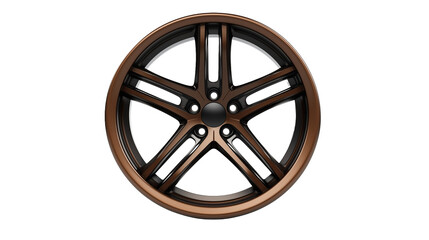 brown wheel rim isolated on  white background , transparent png 