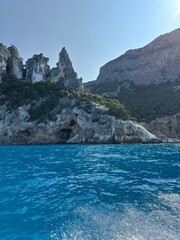 Fototapeta premium Breathtaking Coastal View of Sardinia with Crystal Blue Sea