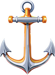 Boat Anchor Isolated on Transparent Background