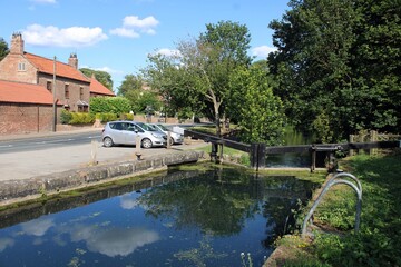 Driffield Canal at Wansford, East Riding of Yorkshire.