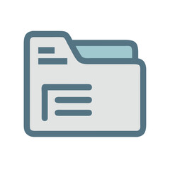 vector file folder icon on white background