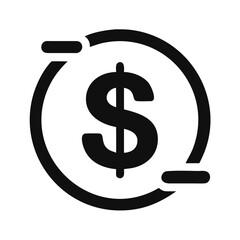 dollar symbol on a white background