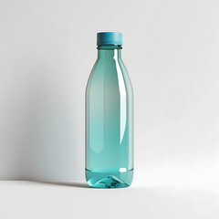 Aqua Teal Plastic Bottle Mockup Clean Design for Hydration
