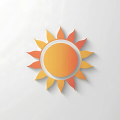 Summer Sun Icon Bright, Warm, and Sunny Design Element