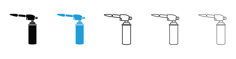 Blowtorch icon in Editable stroke and solid flat vector pack