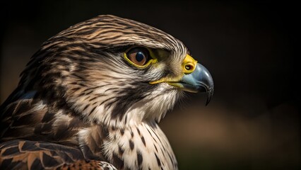 Obraz premium Close Up Of A Falcon, Ai Generated